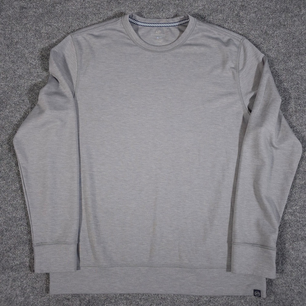 Southern Tide Men's Long-Sleeve Lockley Interlock Heather Crew Sweatshirt Sz XL